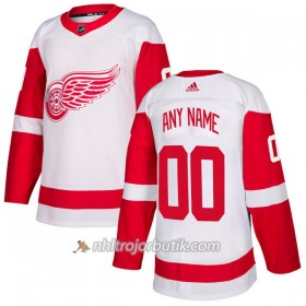 Män Ishockey Detroit Red Wings Tröja med eget tryck Adidas 2017-2018 Vit Authentic